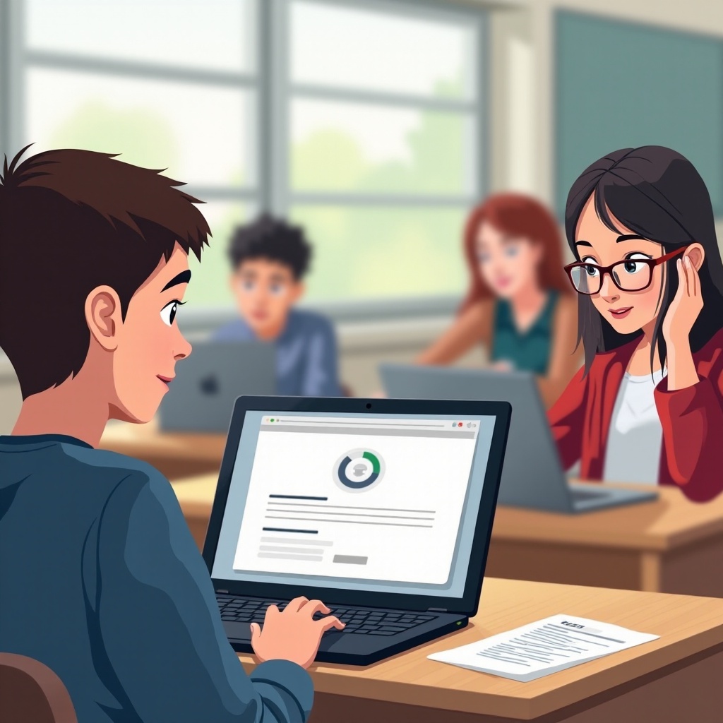 jak wypisać się ze szkolnego Chromebooka