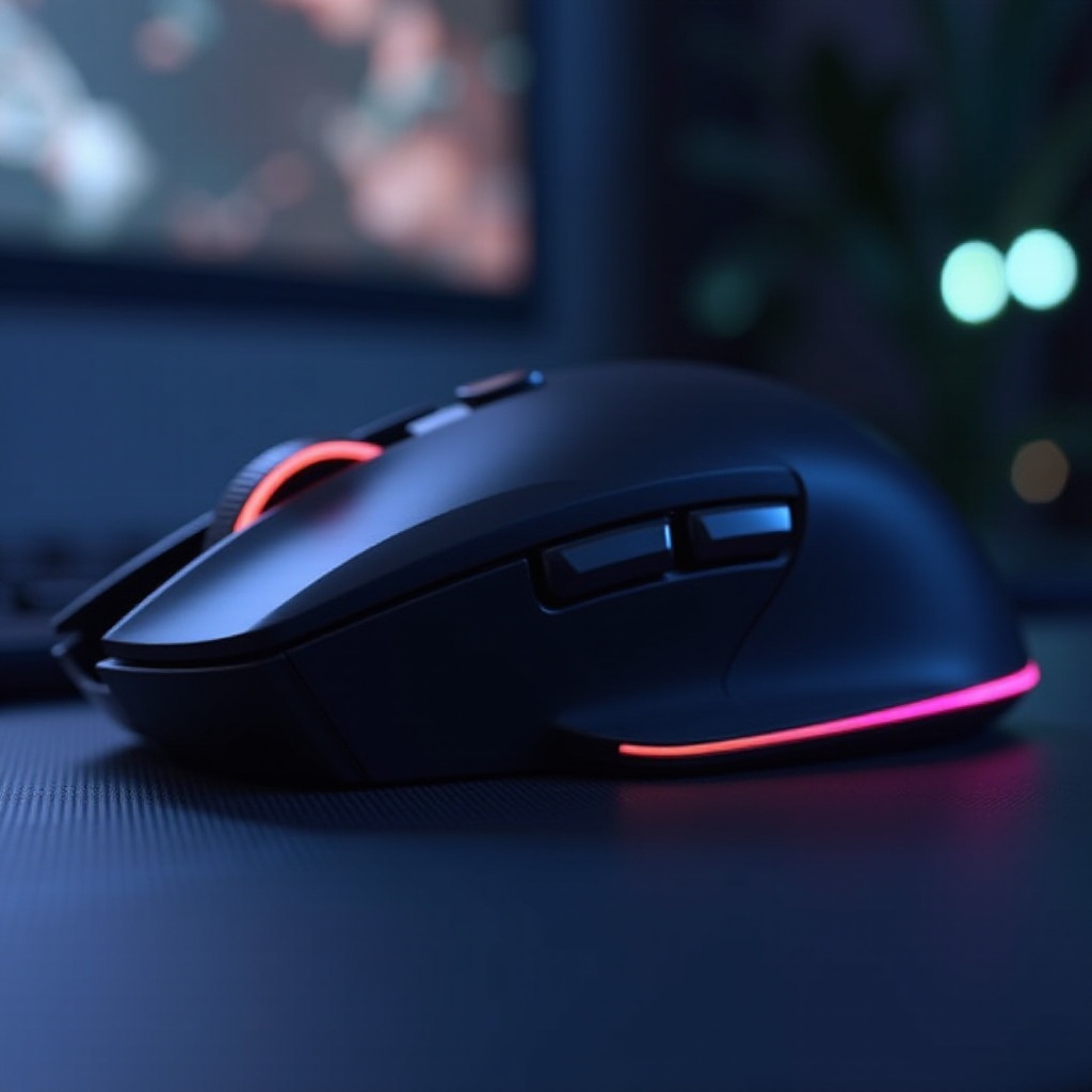 Mouse da gioco wireless con pulsanti laterali