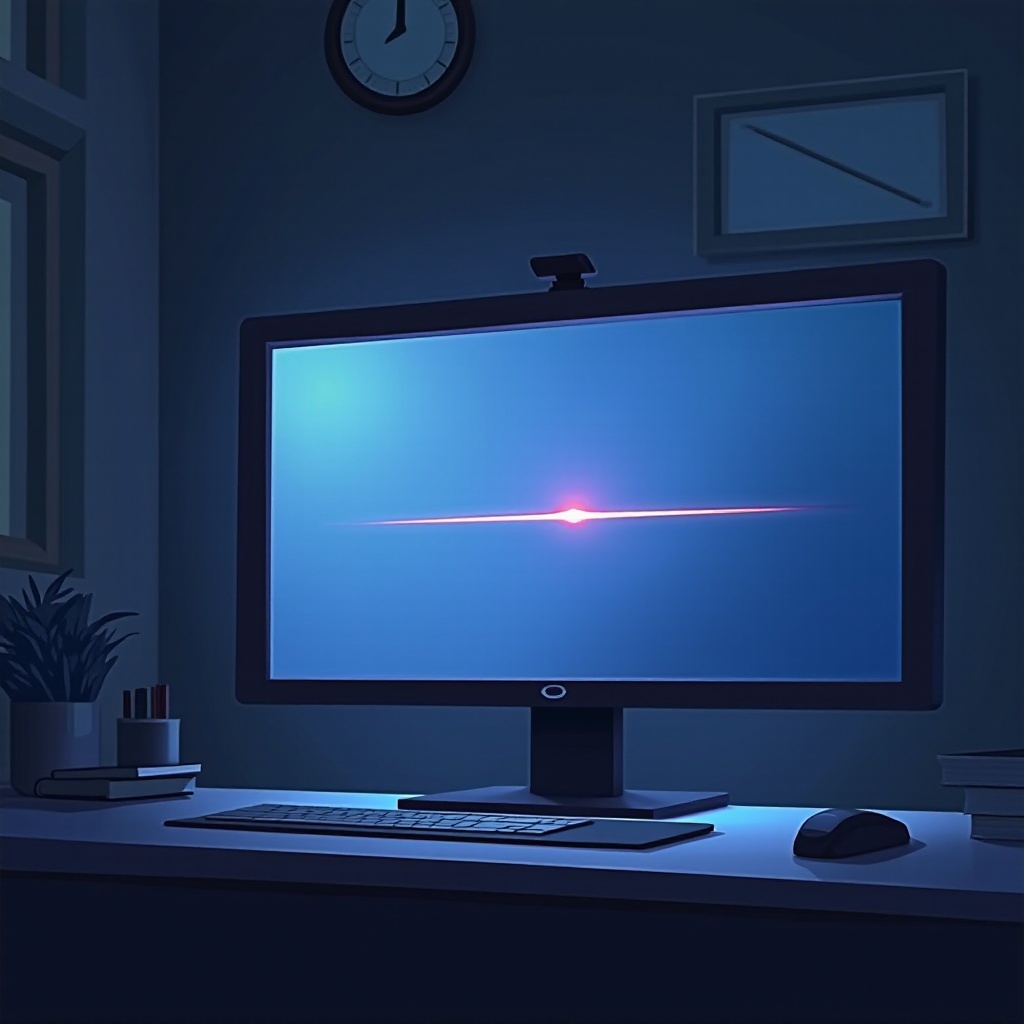 linea nel monitor