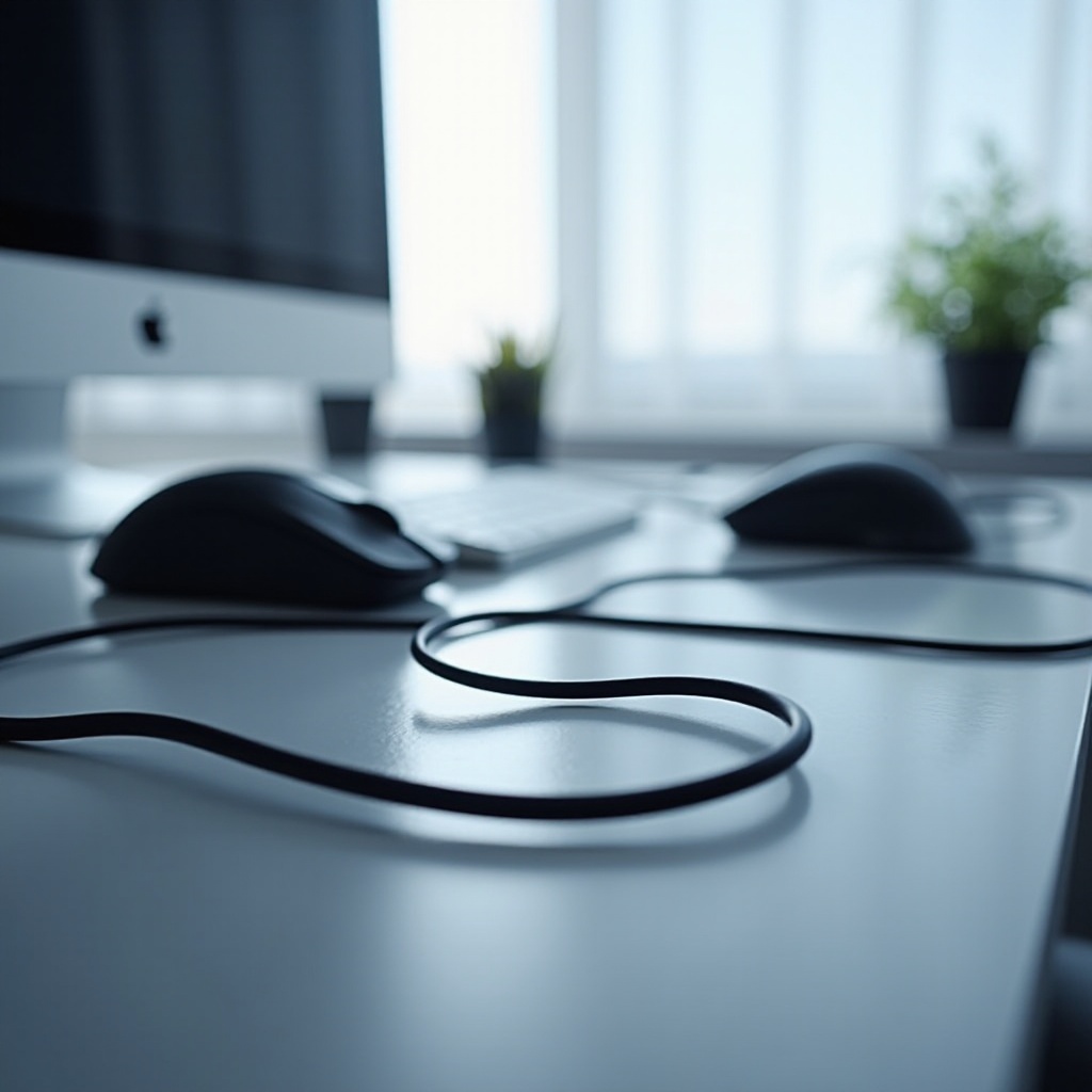 mouse con cavo lungo