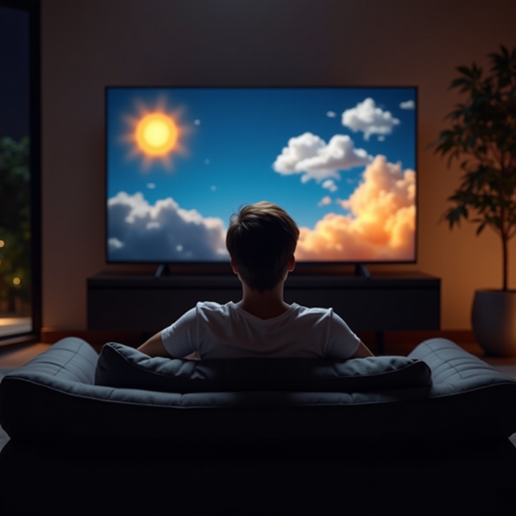 jak sledovat místní počasí na chytré televizi