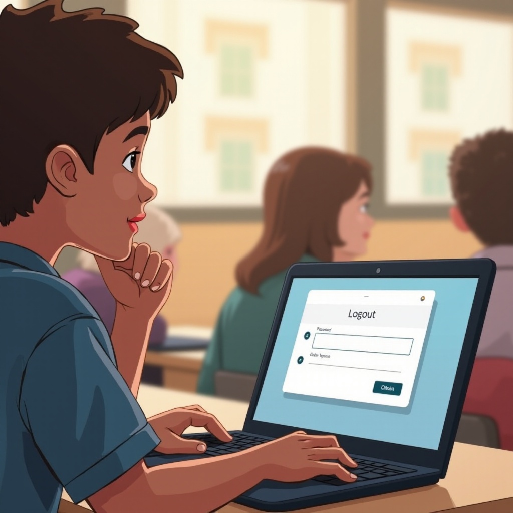 wie man ein Schul-Chromebook abmeldet