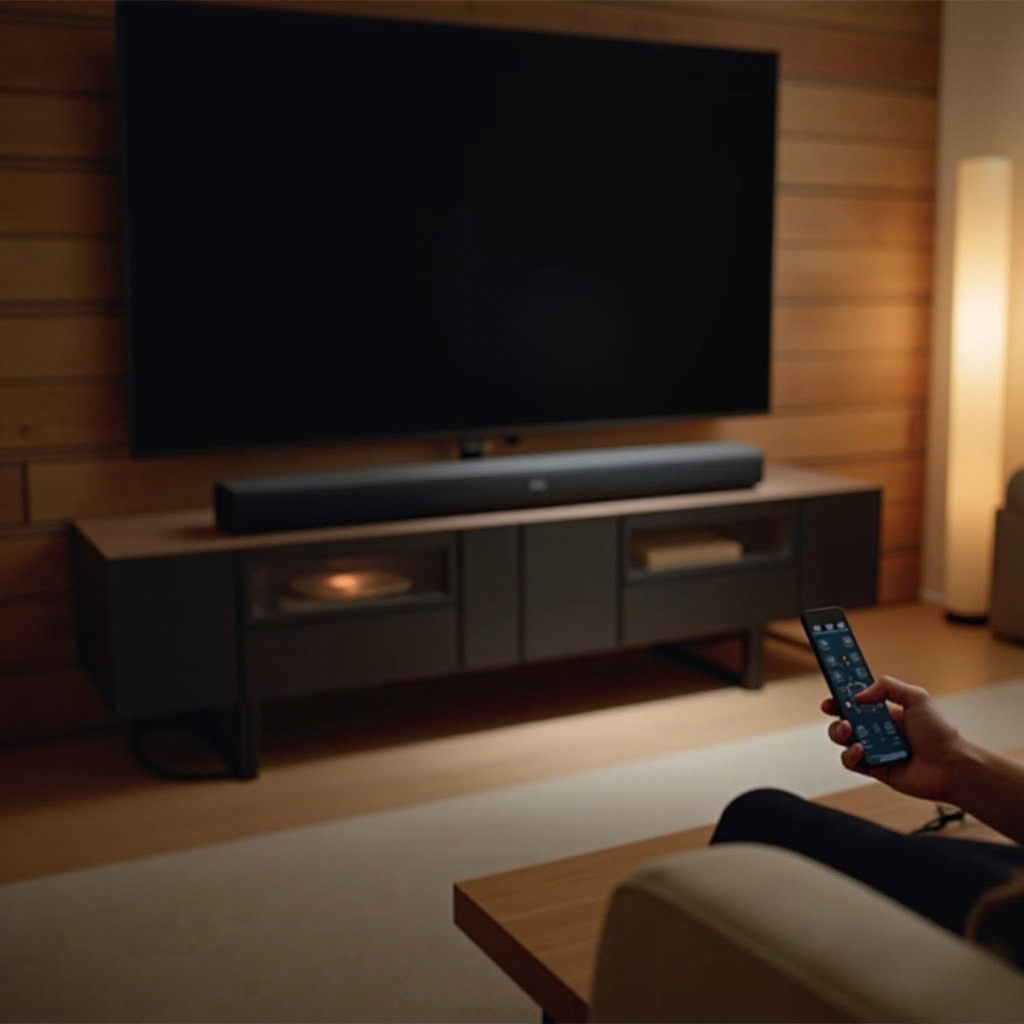 jak povolit inteligentní zvuk na soundbaru JBL 5.0