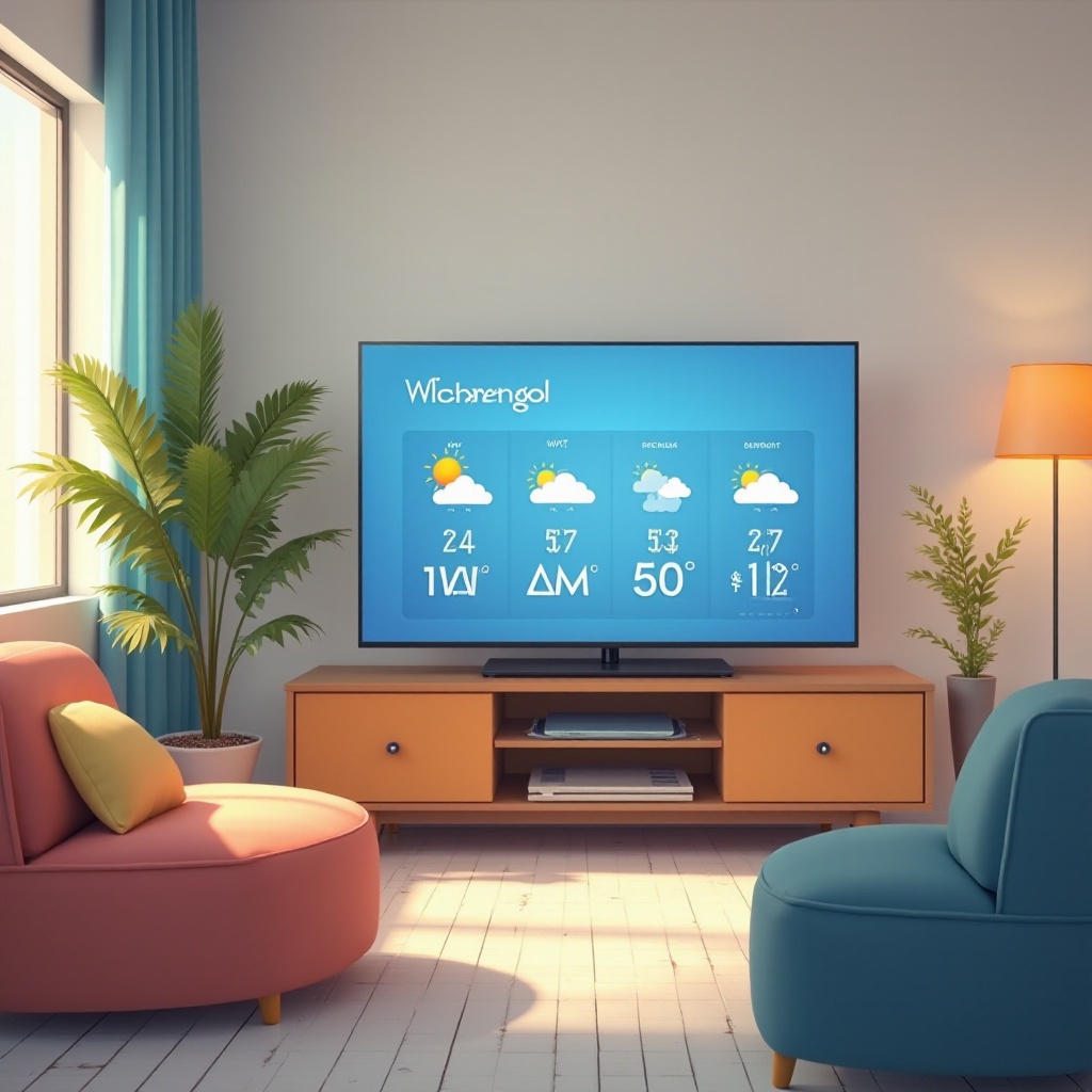 wie man das lokale Wetter auf dem Smart-TV sieht