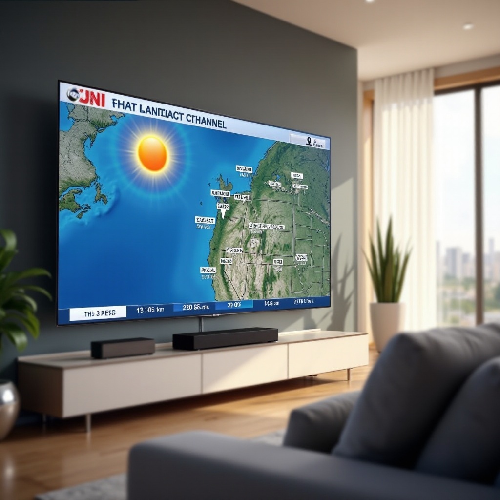 wie man das lokale Wetter auf dem Smart-TV sieht